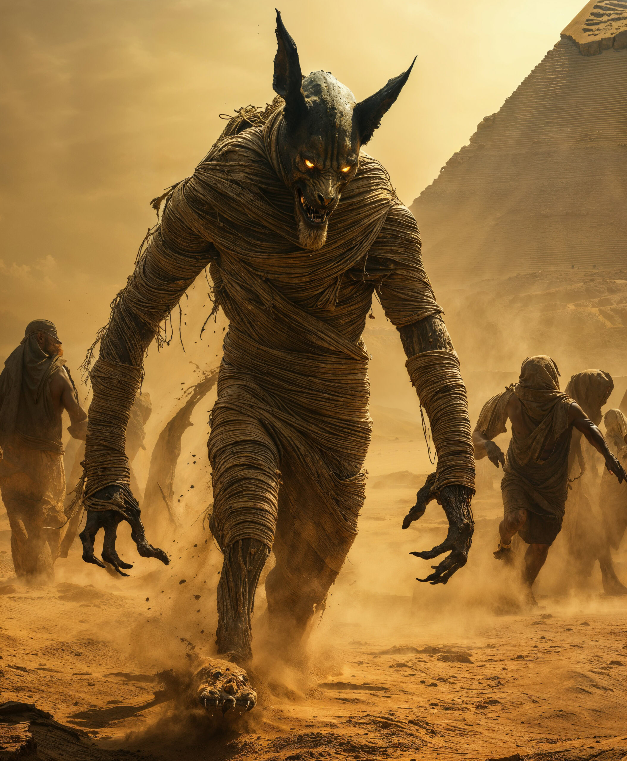 magnific-yaFlxbAb0ax2Xxo5opQd-smartphone photo of A terrifying mummy-like monster, twice the size of a human, emerging from an anc (2)